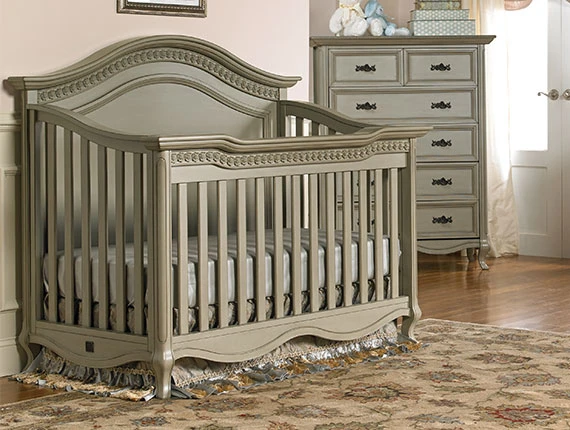 Lyla Rose Convertible Crib Saddle Grey